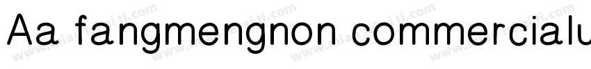 Aa fangmengnon commercialuse字体转换